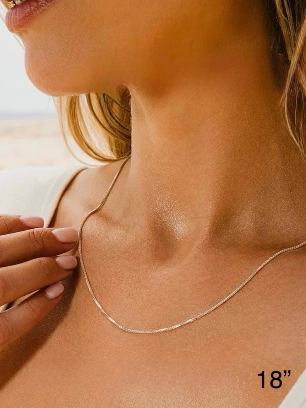 18" x 1.2 mm | Polished | 925 Sterling Silver | Box Chain Necklace